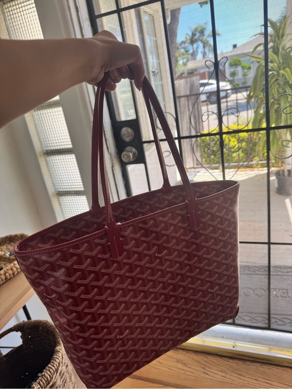 Goyard Red Patterned Saint Louis Tote